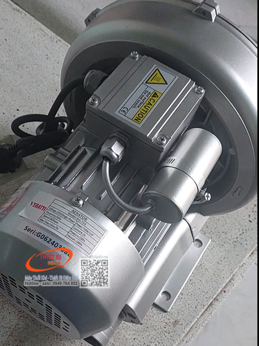 Máy thổi khí con sò 750w 1 pha điện 220v