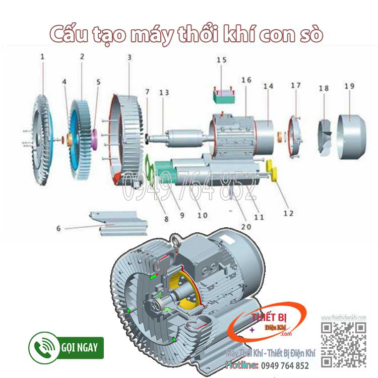 Máy thổi khí Veratti 550w